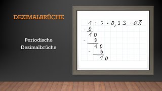 Dezimalbrüche  Periodische Dezimalbrüche  Mathe einfach erklärt [upl. by Lynda880]