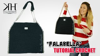 TUTORIAL BORSE UNCINETTO  quotFALABELLAquot CROCHET BAG ♡ Katy Handmade [upl. by Doersten]