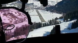 Falcon 7X Landing at SaanenGstaad Airport [upl. by Ynogoham]