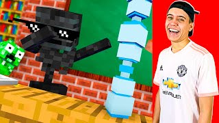 PROVA DO DESAFIO DA GARRAFA NA ESCOLA DE MONSTROS DO MINECRAFT Bottle Flip Challenge [upl. by Aidyl]