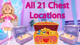 ALL 21 Chest Locations Royale High 2022 Updated Locations [upl. by Nelaf257]