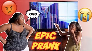 EPIC BROKEN TV PRANK ON MY MOM MUST WATCH [upl. by Enniroc]