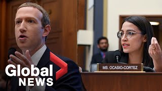 Alexandria OcasioCortez grills Mark Zuckerberg during Congressional hearing [upl. by Zetram]