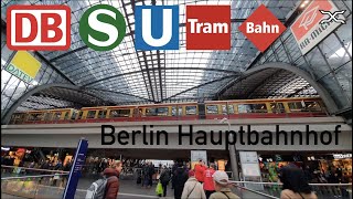 Berlin Hauptbahnhof  Central Station  Main station  Walkthrough  Tour [upl. by Hesther]