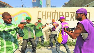 Families vs Ballas  GTA 5 NPC Wars 23 [upl. by Ytirahs]