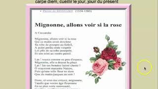 Ronsard Mignonne allons voir si la rose [upl. by Curran495]