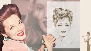 Vintage 1940s Hairstyle Tutorials  from Glamourdaze [upl. by Griffie]