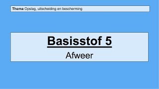 VMBO 4  Opslag uitscheiding en bescherming  Basisstof 5 Afweer [upl. by Idnal]