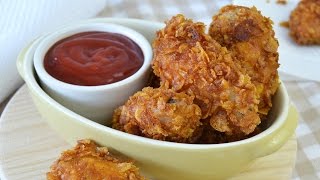 Crispy Fried Chicken Wings  How to Make Corn FlakeCrusted Chicken Wings [upl. by Trellas114]