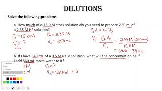 Dilution Calculation Practice [upl. by Akienat]