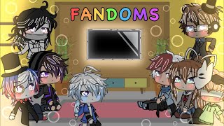 Fandoms react to memes  gacha life [upl. by Ellicul]