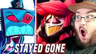 HazbinHotelBLENDER Stayed Gone  3D Animation REACTION [upl. by Nauqet]