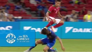 Football Mens SemiFinal 2 Thailand vs Indonesia Full Match Highlights  28th SEA Games [upl. by Kenton]