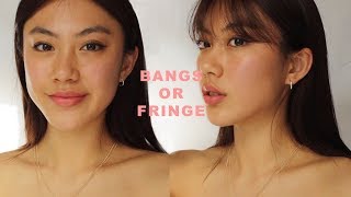 HOW I CUT FRINGE  BANGS  Haley Kim [upl. by Freida99]