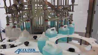 Biner Ellison Rotary Overflow Filler  Filling Machinery  Accutek Packaging Equipment Company [upl. by Rita]