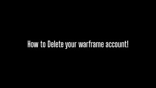 How to delete  reset your warframe account [upl. by Swiercz]