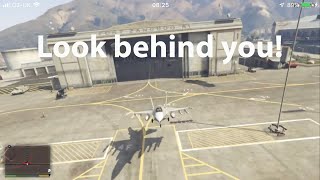 Easiest ways to steal a jet in GTA V P996 Lazer [upl. by Frager]