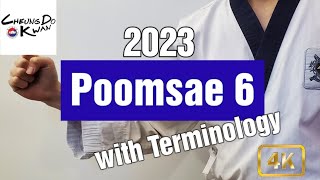 Taekwondo Poomsae 6 with Terminology 2023 [upl. by Jemmie]