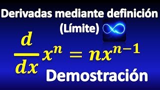 11 Derivada de función potencia Demostración de fórmula [upl. by Pinkerton]