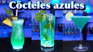 🔹TOP 3 MEJORES 🤩 cocteles AZULES🔹 [upl. by Gerbold139]