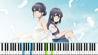 Seishun Buta Yarou  Bunny Girl Senpai ED  quotFukashigi no Cartequot FULL Piano Synthesia [upl. by Trembly]