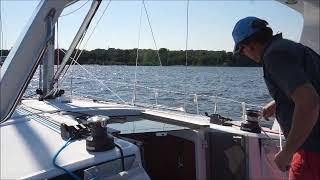 Furling Mainsail While On The Water  Furling Part 4 [upl. by Eentrok]