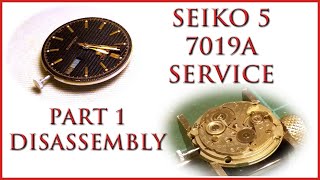 Seiko 7019A Service Part 1 Disassembly [upl. by Aliza]