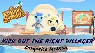 How to Kick Out a Villager  Campsite Method  Animal Crossing New Horizons [upl. by Gradey]