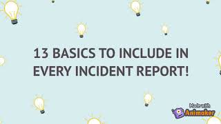 Incident Report Writing [upl. by Colb]