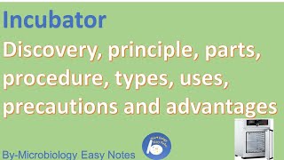 Lab Incubator discovery principle procedure types uses amp precautions [upl. by Longmire307]