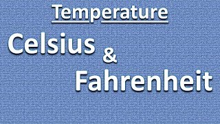 Temperature Conversion Celsius and Fahrenheit [upl. by Calmas]