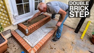 Building Double Brick Step From Start To Finish [upl. by Allets]