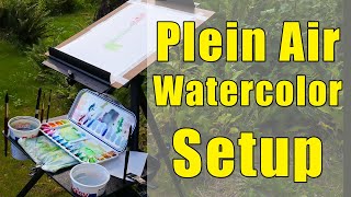 Plein Air Watercolor Setup  Affordable Easel  Shelf  Supplies [upl. by Chadabe753]