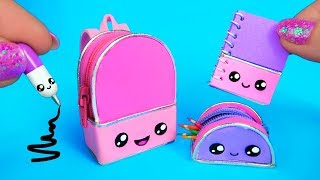 DIY MINI ÚTILES ESCOLARES KAWAII que SÍ FUNCIONAN [upl. by Ignatia]