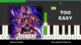 Avengers Endgame  Portals Slow Very Easy Piano Notes [upl. by Roseann110]