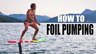 How to Foil pumping  Hydrofoil Surfing [upl. by Nisay]