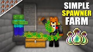 Minecraft Easy Zombie amp Skeleton Mob Spawner XP Farm  Tutorial 119 [upl. by Macdonald]