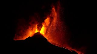 Mount Etna Italy live eruption 23022021 [upl. by Klingel474]