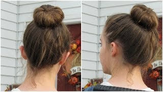 1 Minute Bun w Scrunchie  JewelsCoolStyle [upl. by Renae]