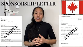 How to Write A SPONSORSHIP LETTER For CANADA  With Examples amp Explanation [upl. by Reffinnej343]