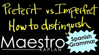 Preterit vs Imperfect How to Distinguish [upl. by Ahso]