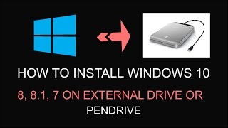 Install Windows 10  81  8  7 on USB Drive  Protable  External Hard Drive Easy Method [upl. by Raye431]