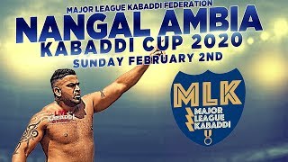 LIVE  Nangal Ambia Kabaddi Cup 2020  Major League Kabaddi [upl. by Nwadal]