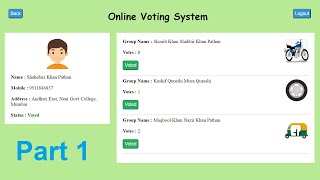 Online Voting System Project in PHP  Part 1 Tutorial  PHP Mini Project with Source Code [upl. by Anoirb418]