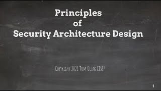 Security Architecture Design Principles  CISSP [upl. by Attaynik546]