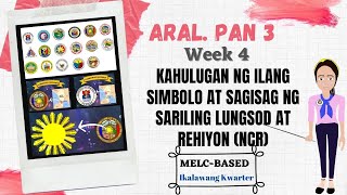 KAHULUGAN NG SIMBOLO AT SAGISAG NG SARILING LUNGSOD AT REHIYON NCR  AP 3 WEEK 4  Teacher Burnz [upl. by Letsyrk911]