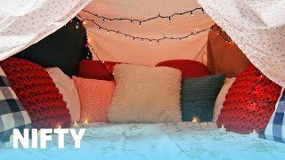 How To Make The Coziest Blanket Fort Ever [upl. by Yadnus]