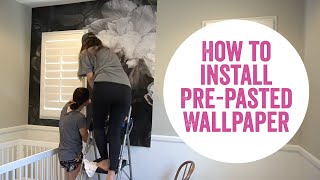 How to Apply Prepasted Wallpaper for beginners [upl. by Assyle]