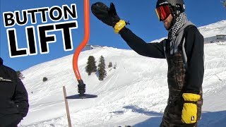 How To Ride A Button Lift  Beginner Snowboard Tutorial [upl. by Kati]