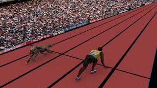 Speed Comparison Average Person VS Usain Bolt amp Cheetah [upl. by Polish536]